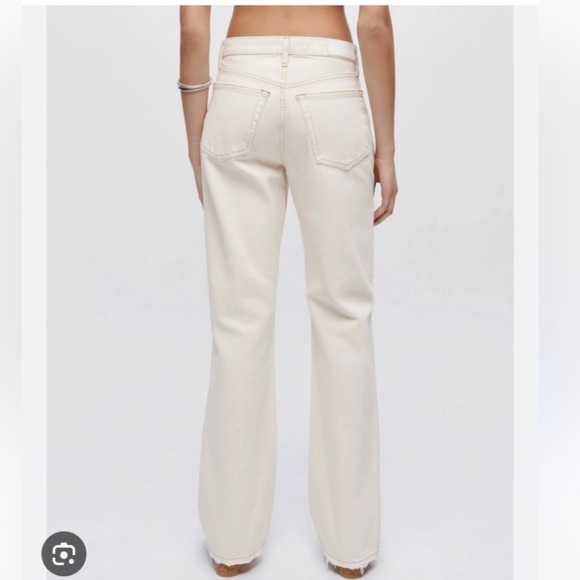 Re/Done Relaxed long Off-White distressed Denim Pants 31 - Picture 14 of 14